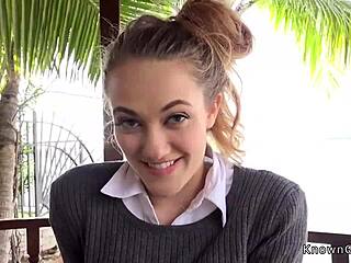 Think your ex rides cock harder than this patio teen?