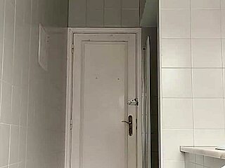 yo, wanna see this sexy guy shave in black beach shorts bathroom style?