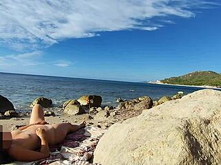 strangers catch wife groping fucking my monster cock on nude beach misscreamy