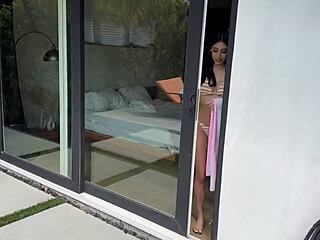 Pool cleaner teen deepthroats rides squirts monster cock hardcore orgasm