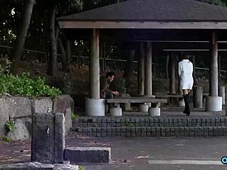 Asian bikini tease makes him cum fast.