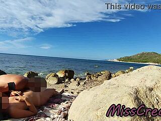 strangers catch wife groping fucking my monster cock on nude beach misscreamy