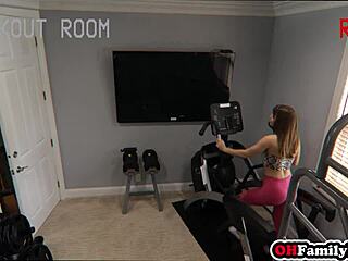 check out paige owens naughty petite teen riding reverse cowgirl on monster cock during intense gym workout