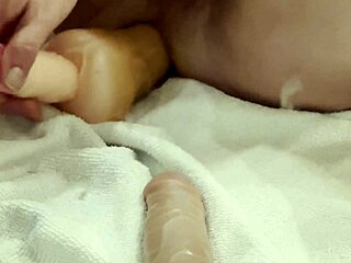 Crossdressing Sissy Takes Two Dildos In Ass For Pegging Fetish