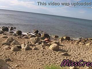 strangers catch wife groping fucking my monster cock on nude beach misscreamy