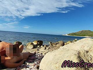 strangers catch wife groping fucking my monster cock on nude beach misscreamy