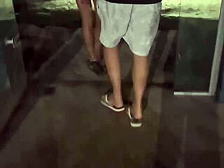 Casada safada teases solteiro on beach then heads to his room while corno films