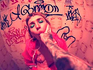 Cum on Tatted Latina's Ass After Buttplug Tease