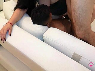 curvy colombian slut wet pussy massage ends in cum mouthful