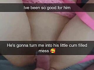 Cheating milf wife gets bred creampied doggystyle rough on snapchat as cuckold husband watches humiliated