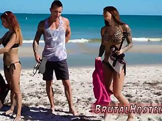 Young 18+ Teen Triple Anal Bondage Gangbang Ripped Clothes Public
