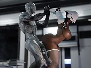 Huge Ass Female Robot Plowed Deep By Hung Alien's Monster Cock Part 3