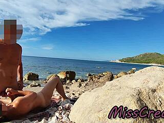 strangers catch wife groping fucking my monster cock on nude beach misscreamy