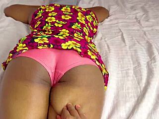 I Sneak Into Horny Stepsister's Room To See Her Pink Panties Up Close!
