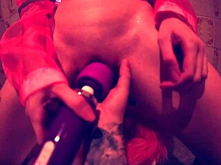 Cum on Tatted Latina's Ass After Buttplug Tease