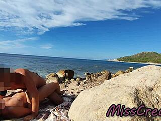 strangers catch wife groping fucking my monster cock on nude beach misscreamy