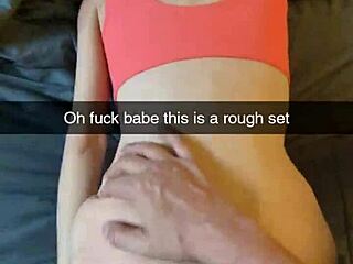 Cheating yoga milf's athletic ass bent over for instructor's huge cock creampie on homemade snapchat cuckold