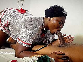 thick ebony nurse handles bbc patient with wet pussy foreplay in hospital 😘🍫