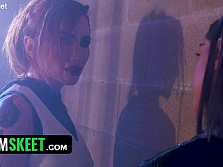 Vi Pounds Petite Caitlyn Raw in Kinky Prison Strapon Fuck!