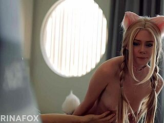 beautiful petite catwoman roleplay turns into rough juicy creampie pov fuck.