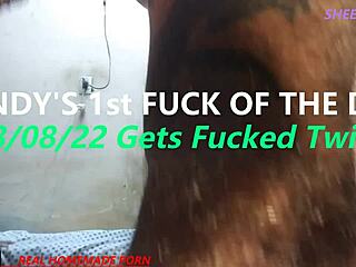 sandy's juicy pussy takes rough doggystyle and deepthroat cumshot