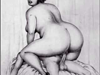 vintage hairy erotic art explodes with retro passion!