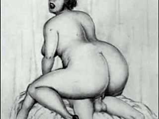 vintage hairy erotic art explodes with retro passion!