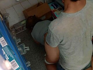 passionate night unfolds intimately in the medicine storeroom
