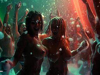 busty models twerk big tits bounce ass shake foam party slut dance