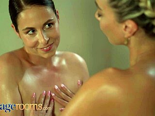 Massage Rooms Big Tits Czech Milf Scissoring Pussy Lick Orgasm!