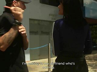 Big tit Latina street pickup stranger rough outdoor sex