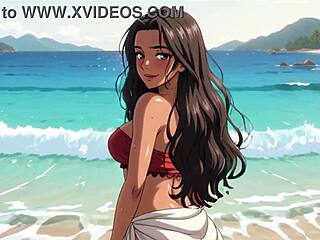 moana's huge tits n ass bounce in erotic island tease 🌴🍑💋