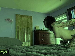 damn this tatted goth chick drained him dry multiple times...