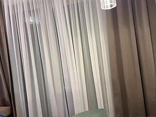 Petite Blonde Coed Strips See-Through Dress Flashes Pussy Ass Online
