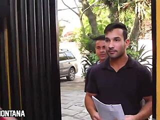 Angel Lima Takes Double Penetration Combo Ride