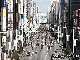 cutest asian babe gives oily nuru handjob massage?