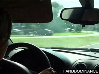 aww blondie grabs stepdad's monster cock for sloppy handjob till he explodes all over her big ass
