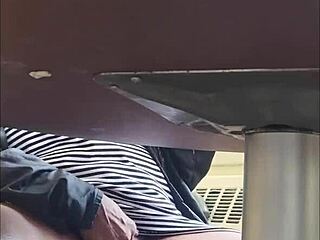 caught filming wife's wet upskirt pussy flash