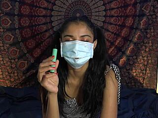 😍 sexy filipina doctor unmasks to deepthroat and facefuck patient cock 💦