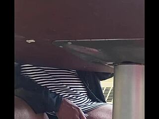 caught filming wife's wet upskirt pussy flash
