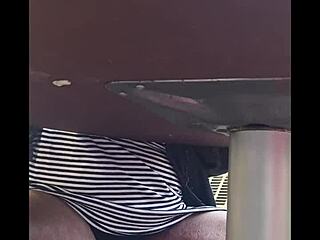 caught filming wife's wet upskirt pussy flash