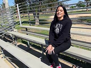 yolanda yamz wants rome major's monster cock pounding her curvy tits and wet pussy outdoors?