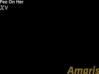 blonde teen covered in cum and pissed on close-up