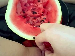 curvy arab teen squirts from watermelon in tight pussy los angeles homemade kink