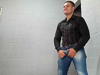 yuri gaucho hires buff stud shows huge cock for voyeur
