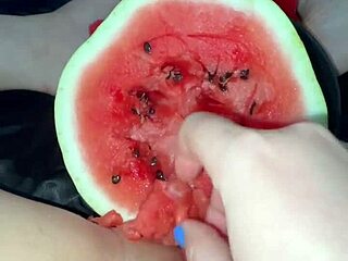 curvy arab teen squirts from watermelon in tight pussy los angeles homemade kink