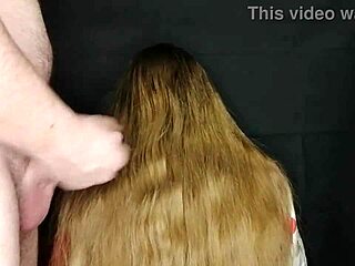 stepmom lets me cum close-up on her long shaved hair no complaints