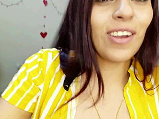 best friend squirts huge in valentine's lesbian casting clit worship!