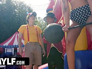 ever fucked extra tall milf bounce house?