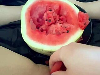 curvy arab teen squirts from watermelon in tight pussy los angeles homemade kink